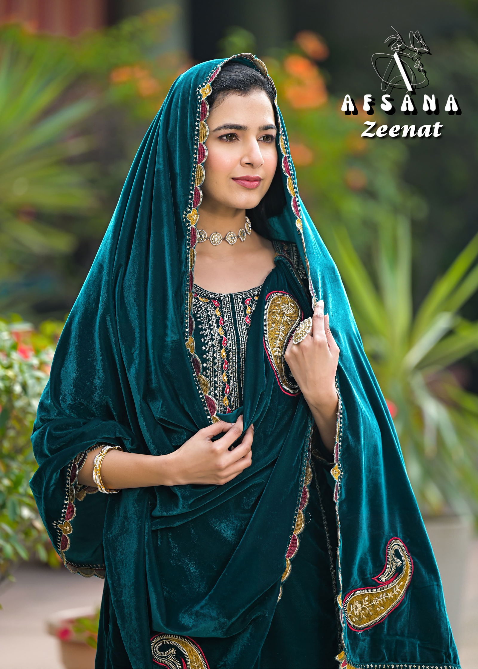 Zeenat By Afsana Velvet Embroidered Readymade Suits Wholesale Shop In Surat
